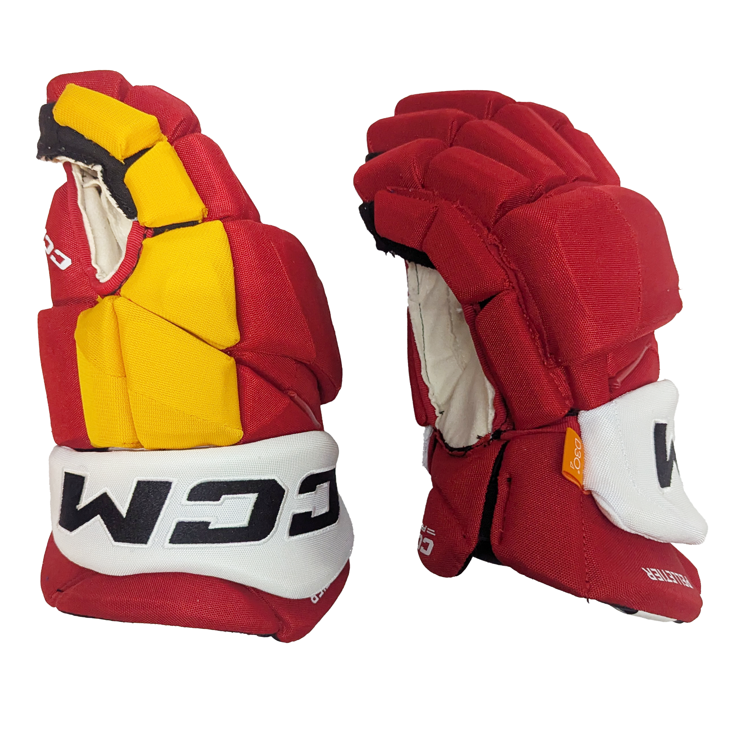 CCM HGJSPP - Gant NHL Pro Stock - Jakob Pelletier (Rouge/Blanc/Jaune)